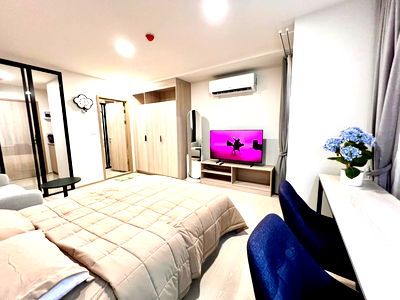 คอนโดให้เช่า : 📣ให้เช่า 💎 Dcondo Hype ตรงข้าม ม.กรุงเทพ✨ 🛒มีร้านสะดวกซื้อ 7-11 หน้าคอนโด 🚌มีรถตู้รับ-ส่ง ม.กรุงเทพ และมีสะพานลอยข้ามไปม.กรุงเทพ