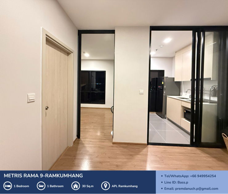 รูป [For Sale] *ห้องมุม* Metris Rama 9 - Ramkumhang คอนโด Pet Friendly ใกล้ AirportLink รามคำแหง 🐾  - รูปที่ 1/16