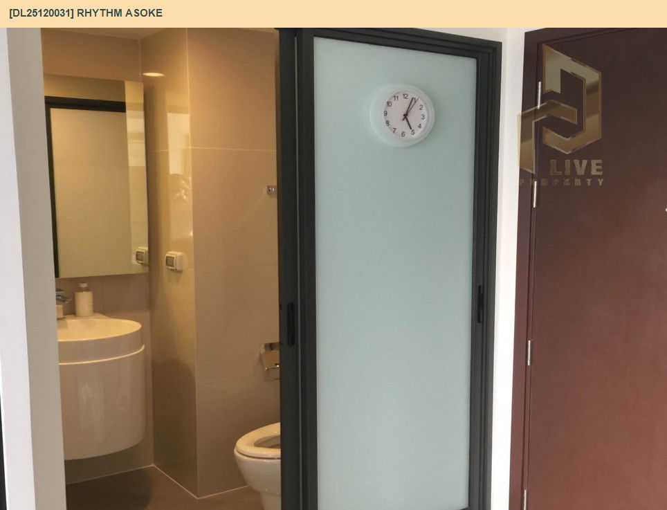 รูป DL25120031 ให้เช่าคอนโด ริทึ่ม อโศก (Rhythm Asoke) ใกล้ MRT พระราม 9 พร้อมเข้าอยู่ โทรด่วน 0800343450 LineID @655ebbvc - รูปที่ 7/9