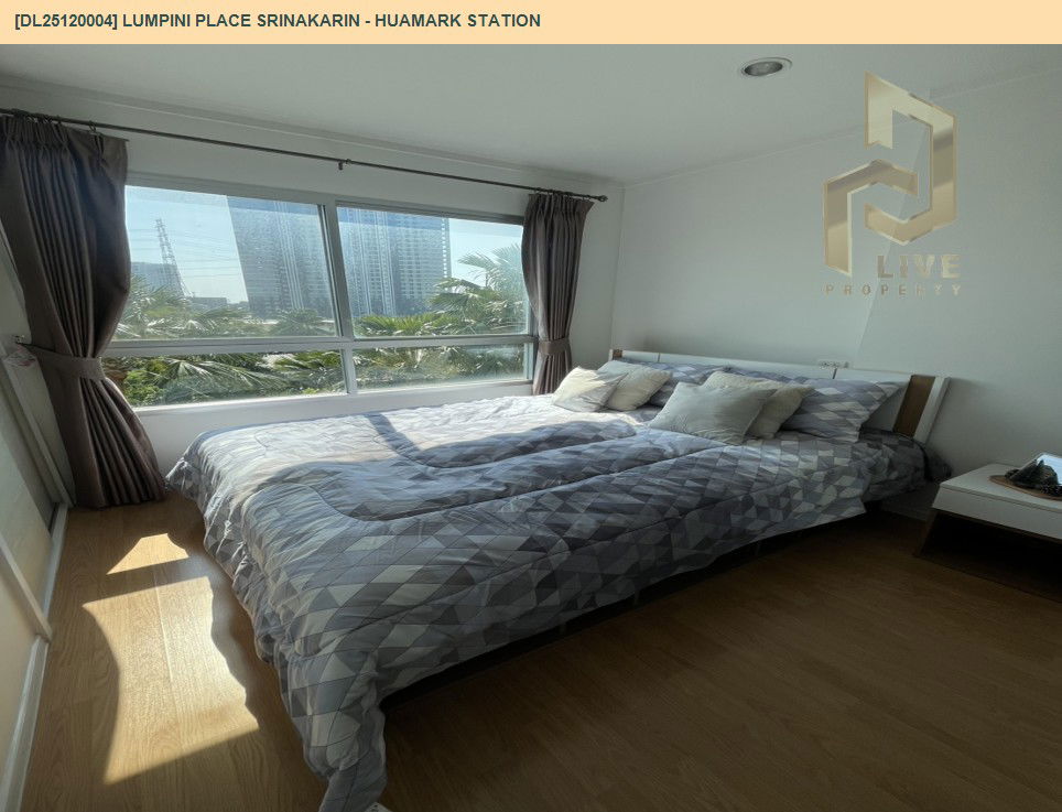 picture DL25120004 Condo for rent, Lumpini Place Srinakarin - Huamark Station near ARL Hua Mak, ready to move in, call urgently 0638692663 LineID @655ebbvc - 3/9