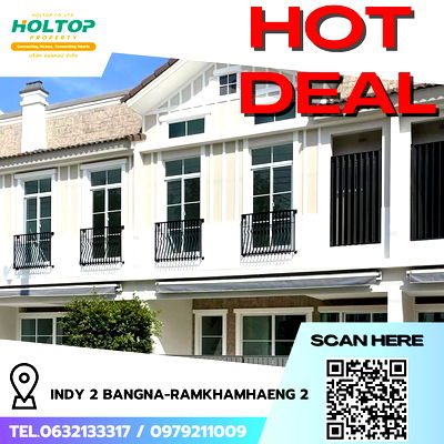 เช่าทาวน์โฮม สนามบินสุวรรณภูมิ : #R7915   🎉 011268 ให้เช่าบ้าน Indy 2 Bangna-Ramkhamhaeng 2
