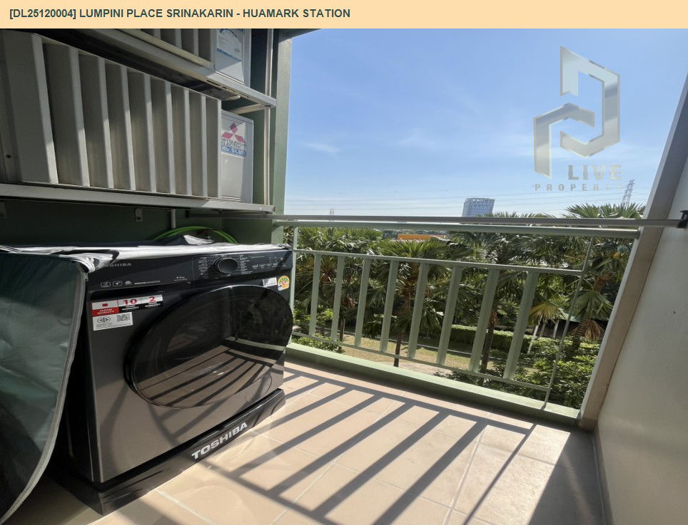 picture DL25120004 Condo for rent, Lumpini Place Srinakarin - Huamark Station near ARL Hua Mak, ready to move in, call urgently 0638692663 LineID @655ebbvc - 9/9