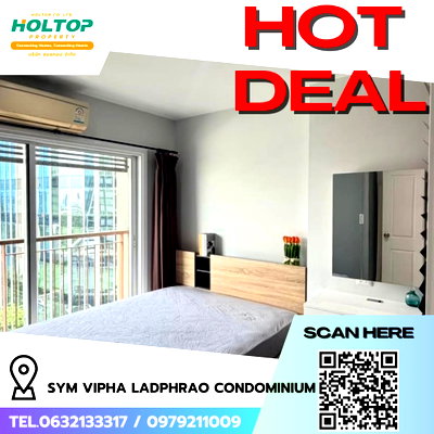 คอนโดให้เช่า : #R7908 🎉 011268  ให้เช่าคอนโด SYM Vipha Ladphrao Condominium