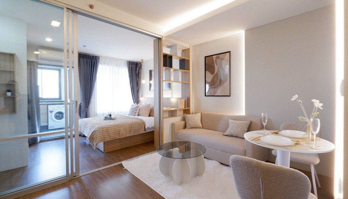 picture Call : 063-963-0333 Condo U Delight Residence Riverfront Rama 3 Size 34.12 sq.m 1Bed River View, Fully furnished - 1/14