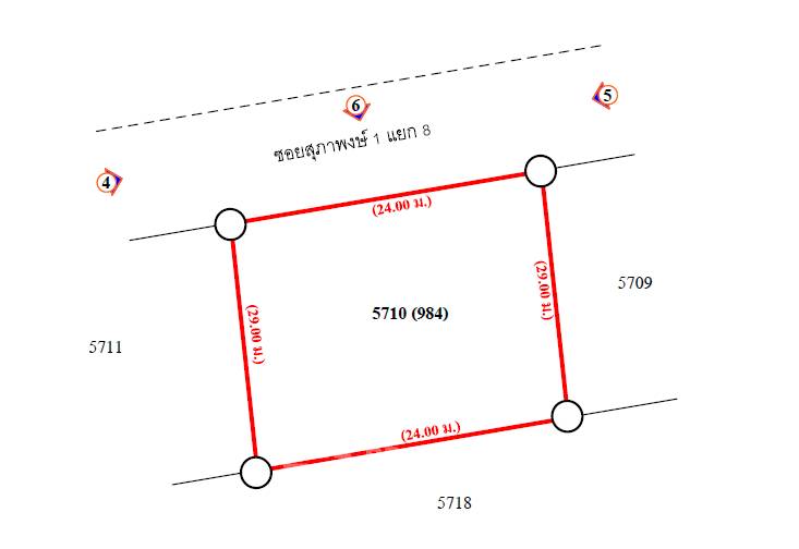 รูป ที่ดินสำหรับปล่อยขาย 716 ตารางเมตร แถว ใน หนองบอน (ID 2027609) - รูปที่ 4/4