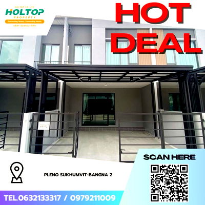 Townhouses for rent Samut Prakarn : #Z3415💥 011268 🔥House for rent: Pleno Sukhumvit-Bangna 2