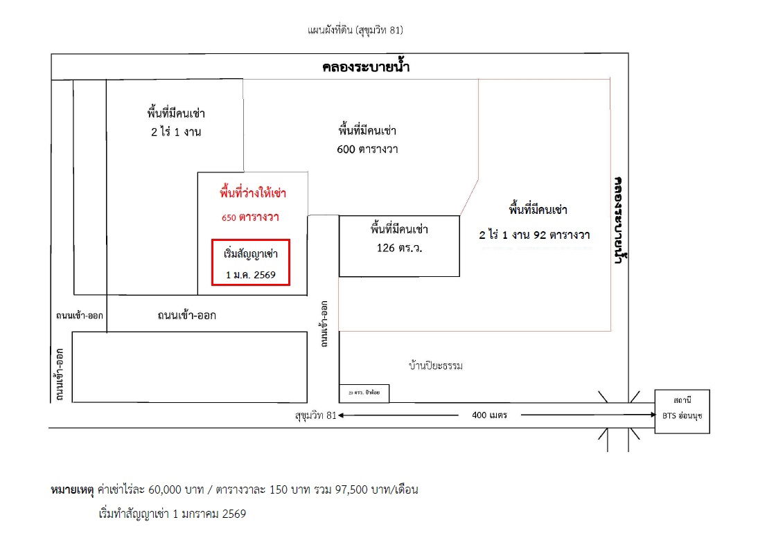 รูป ให้เช่าที่ดินเปล่า ซอยสุขุมวิท 81 - รูปที่ 9/9