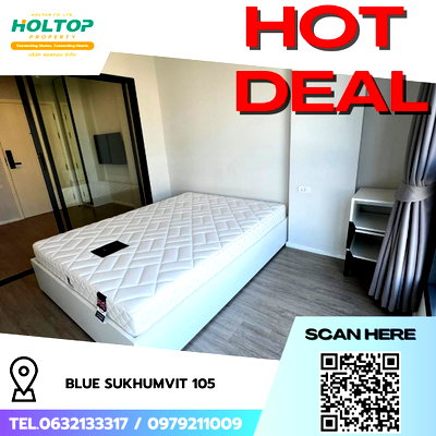 คอนโดให้เช่า : #R7936 🎉 011268 ให้เช่าคอนโด Blue Sukhumvit 105