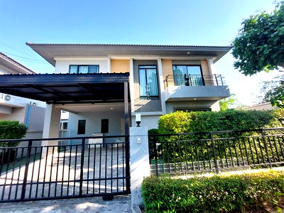 เช่าบ้านเดี่ยว ถนนเทพรักษ์ : ให้เช่าบ้านเดี่ยว2ชั้น แปลงมุม 56ตรว. ถนน รามอินทรา65 ทะลุออก วัชรพล สายไหมได้