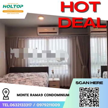 #R7932  🎉 011268 ให้เช่าคอนโด Monte Rama9 Condominium