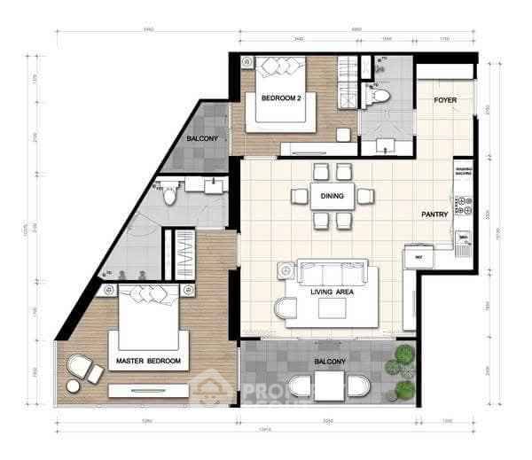 picture 2-BR Condo at The Palm - Wongamart Beach close to Sanctuary of Truth (ID 2184357) - 8/11