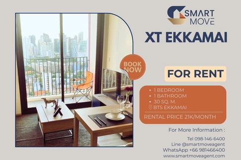 🔥 For Rent !! high floor 26++, rare item, Good location!! 🔥 Code C20231100471.....XT Ekkamai, 1 bedroom, 1 bathroom, furnished, ready to move in📣📣