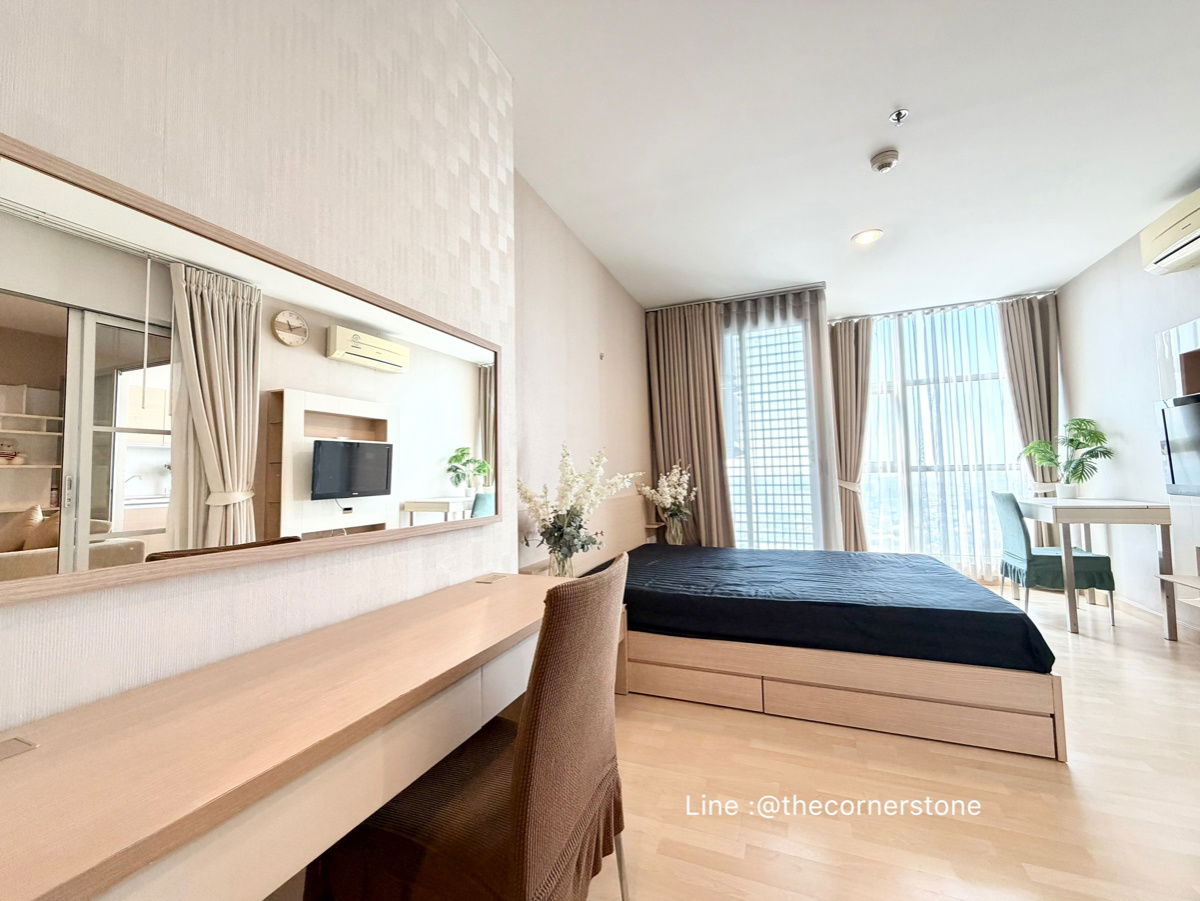 รูป ห้องสวย❗️ชั้นสูง ให้เช่า “ 𝐑𝐡𝐲𝐭𝐡𝐦 𝐑𝐚𝐭𝐜𝐡𝐚𝐝𝐚 “  1 ห้องนอน 1 ห้องน้ำ ติด MRT-รัชดาภิเษก  [251453 ] - รูปที่ 5/16