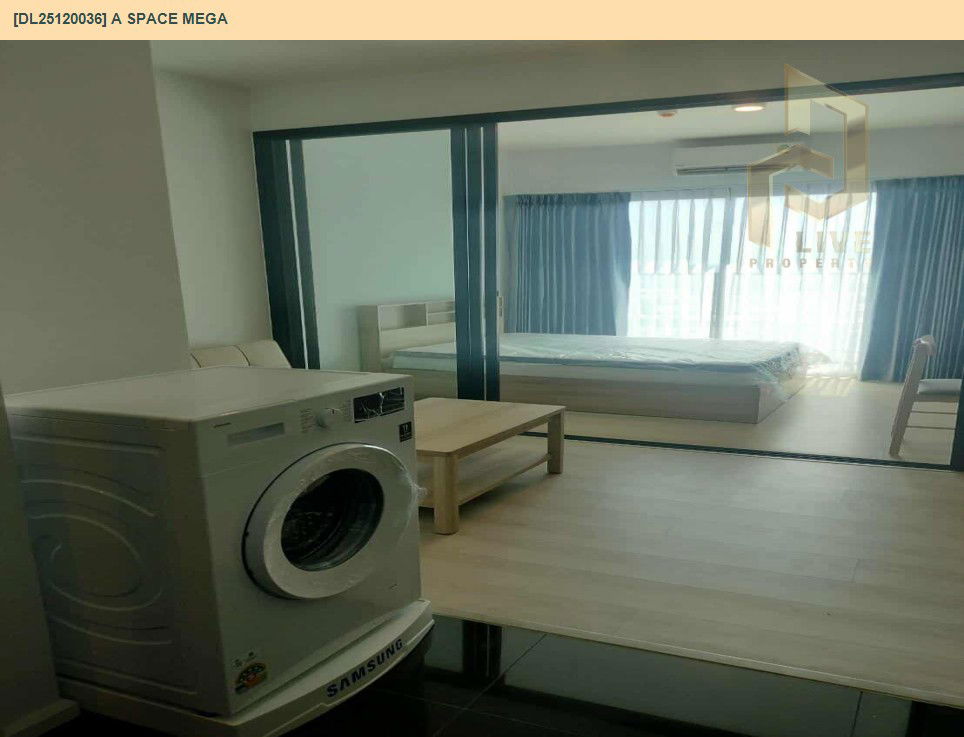 picture DL25120036 Condo for rent, A space mega near -, ready to move in, call urgently 0638692663 LineID @162cjixi - 9/11