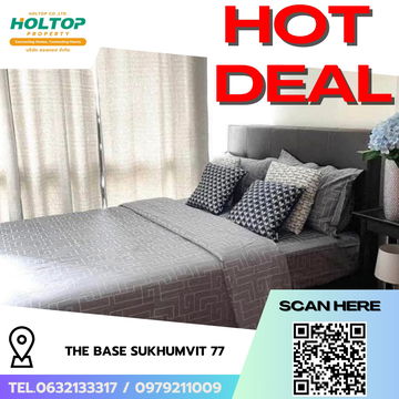 #R7933 🎉 011268 ให้เช่าคอนโด THE BASE Sukhumvit 77