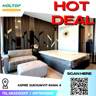 คอนโดให้เช่า : #R7948 🎉 011268 ให้เช่าคอนโด Aspire Sukhumvit-Rama 4
