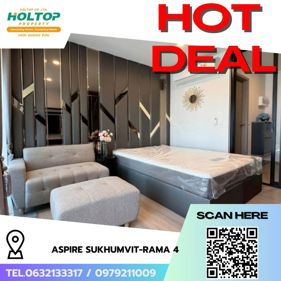 รูป #R7948 🎉 011268 ให้เช่าคอนโด Aspire Sukhumvit-Rama 4 - รูปที่ 1/13