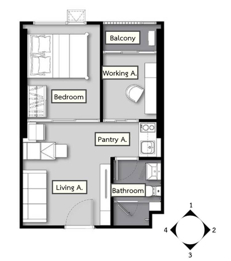 picture High-Floor 1-BR Condo 34 Sqm at Knightsbridge Prime Onnut, BTS On Nut (ID 382026) - 15/15