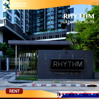 คอนโดให้เช่า : Rhythm Sukhumvit 36-38, ⭐ Built-in Unit, Available Now 🛋️ ใกล้ BTS ทองหล่อ 