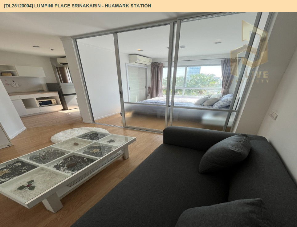 picture DL25120004 Condo for rent, Lumpini Place Srinakarin - Huamark Station near ARL Hua Mak, ready to move in, call urgently 0638692663 LineID @655ebbvc - 6/9