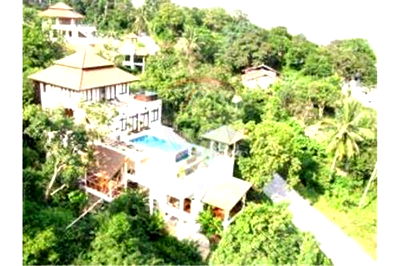 เช่าบ้านเดี่ยว เกาะสมุย สุราษฎร์ธานี : [920121001-2166] SEA VIEW VILLA IN CHAWENG HILLS WITH HOME CINEMA