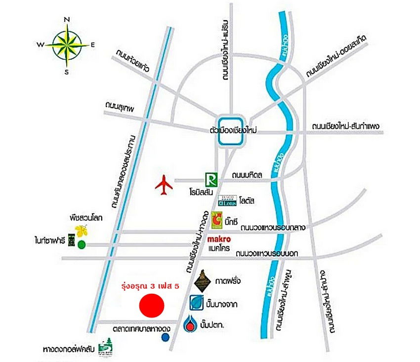 picture Call : 093-140-2041 Corner house 2-storey, Doi Suthep Mountain View in Hangdong, Chiang Mai Near Big C Hangdong - 12/13