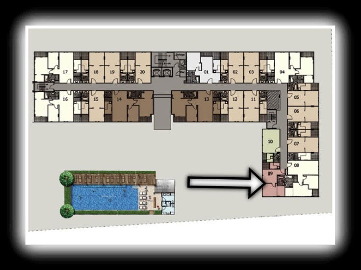 picture For Rent U Sabai Rama 4 – Kluaynamthai Price 15,000 Bath Size 37 Sqm.Bedroom 1 Floor 2 View Garden - 2/3