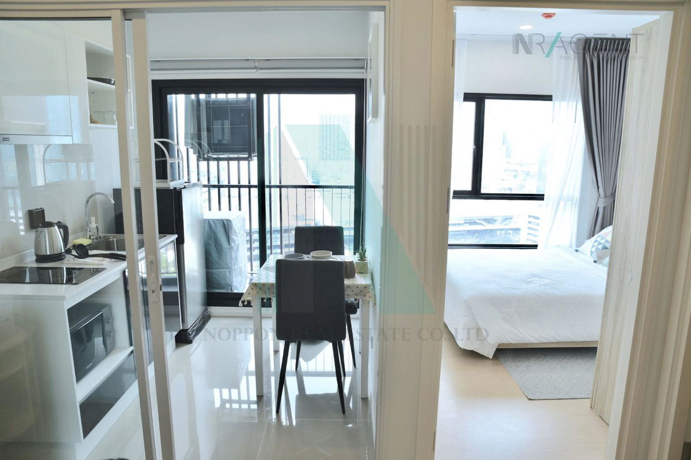 รูป ให้เช่าคอนโด เดอะทรี สุขุมวิท 71-เอกมัย อาคาร  ชั้น 19 1 ห้องนอน ขนาด 27 ตรม ใกล้ ตลาดเอกรินทร์ - รูปที่ 2/8