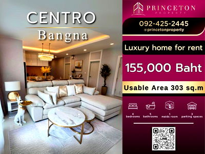 Houses for rent Bang Pu Industrial Estate : For Rent: Two-Story Single House Centro Bangna Phase 2 Project!