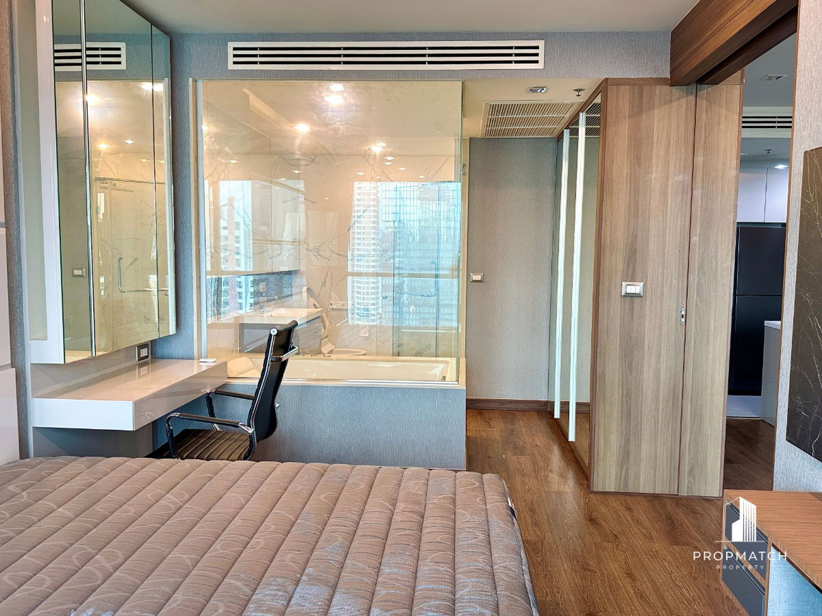 รูป PM030607✨Flash Deal ✨ The Address Sathorn ( 1Bed 1Bath 46SQM.) แต่งครบพร้อมอยู่ !! เพียง 30,000 บาทต่อเดือน Tel.0981315848 @propmatch - รูปที่ 8/12