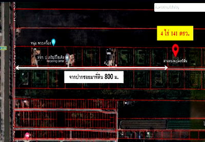 ที่ดิน ถนนติวานนท์ : ขายที่ดิน คลอง 13 ฝั่งตะวันตก ถนนรังสิต-นครนายก หนองเสือ ปทุมธานี