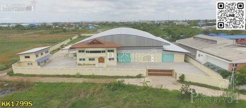 ขายโรงงาน เนื้อที่ 7 ไร่ 1 งานเศษ บางกระดี่ 16 มีครบแบบ 3 in 1 โรงงานสูง 11 เมตร สำนักงาน 2 ชั้น บ้านพักคนงานสูง พร้อมใบ รง.4 - KK001799s