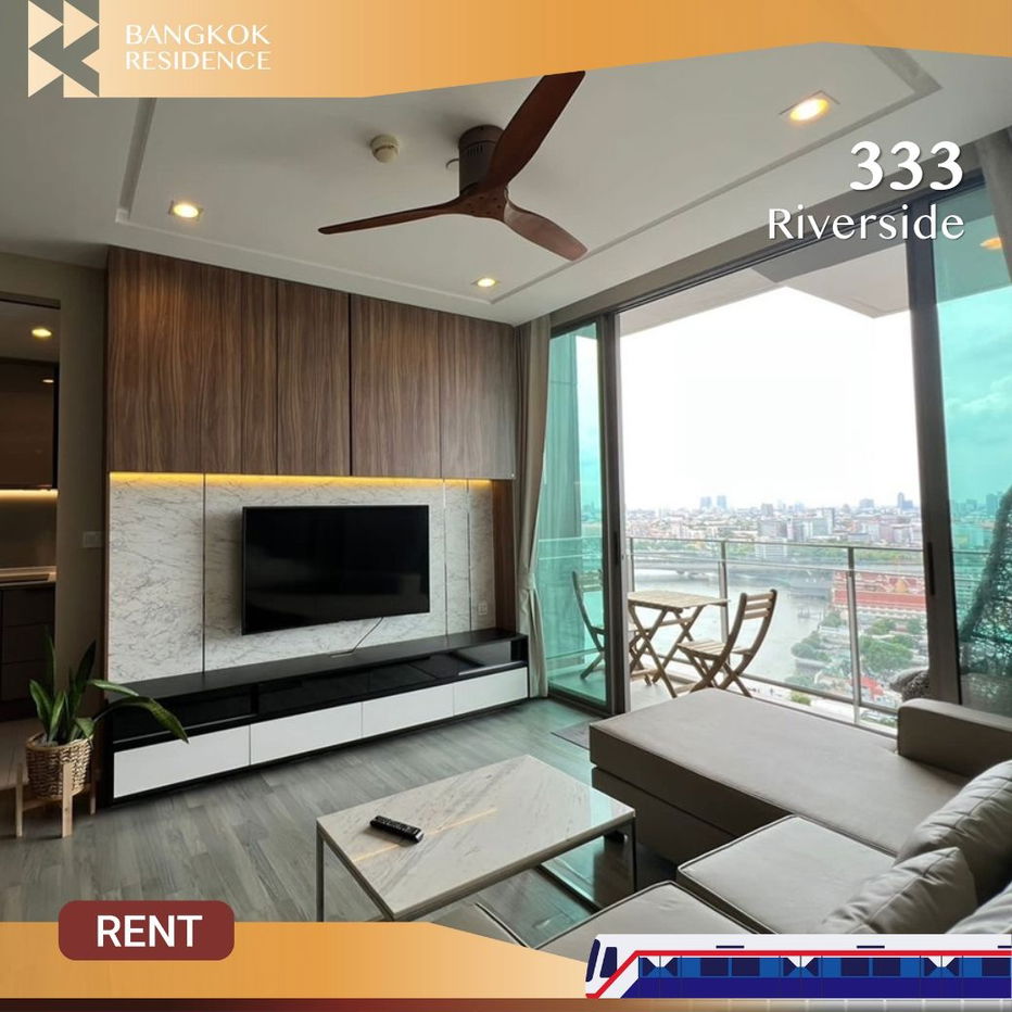 picture 333 Riverside 🌊 Beautiful unit with river view, ready to move in 💚 Near MRT Bang Pho - 1/8