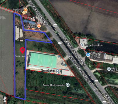 ขายที่ดินย่านลาดหลุมแก้ว 9 ไร่ 2 งาน 27 วา ริมถนน ทางหลวงบางบัวทอง สุพรรณ 340