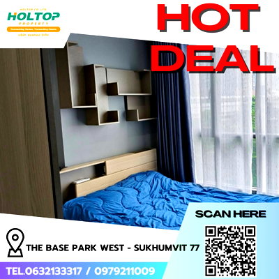 คอนโดให้เช่า : #R7960  🎉 021268  ให้เช่าคอนโด THE BASE Park West - Sukhumvit 77
