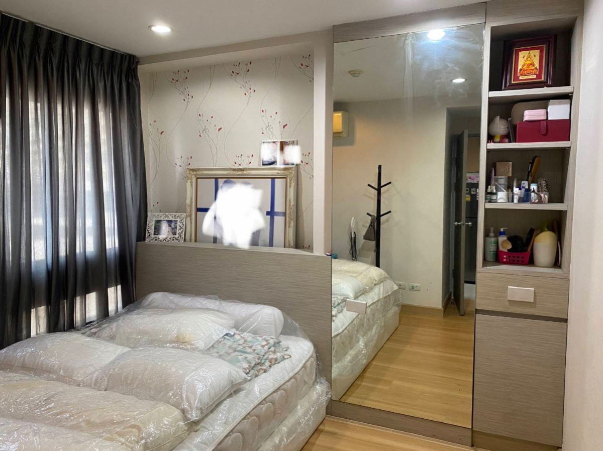 picture ❣️Ratchada 19~🌈 Condo for rent, next to MRT Ratchada, just 300 meters, 3-minute walk, 30 sq m. 🥳 Washing machine, TV, refrigerator, microwave 😁 - 1/7