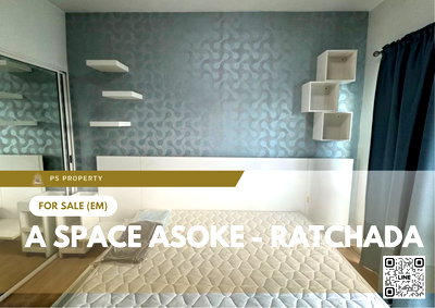 ขายคอนโด : ขายด่วน ✨ A Space Asoke - Ratchada ✨ วิวเมือง ระเบียงหันทิศเหนือ เฟอร์นิเจอร์ และ เครื่องใช้ไฟฟ้าครบ 