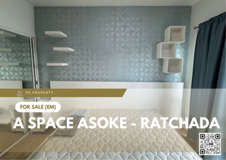 Urgent Sale ✨ A Space Asoke - Ratchada ✨ City view, North-facing balcony, fully furnished and equipped with appliances.