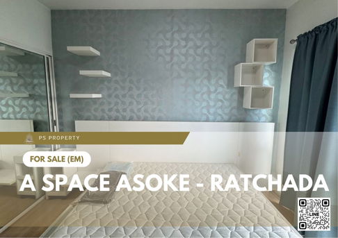 Urgent Sale ✨ A Space Asoke - Ratchada ✨ City view, North-facing balcony, fully furnished and equipped with appliances.