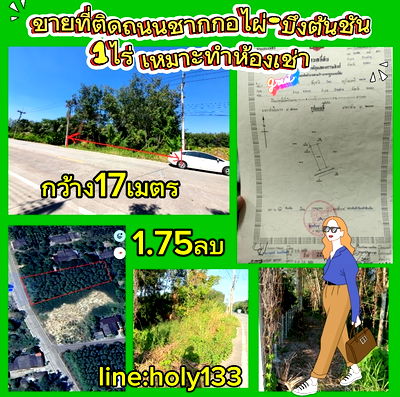 ที่ดิน บ้านค่าย ระยอง : ขายที่ดินชากบก บ้านค่าย ระยอง ติดถนนใหญ่