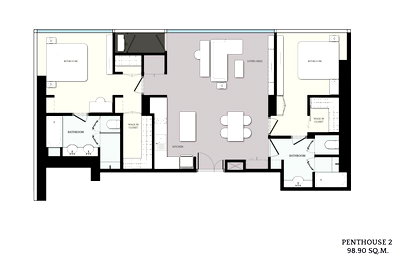 Condos for sale BTS Asok : 2-BR Condo at Cloud Residences – Skv23 near MRT Sukhumvit (ID 2106676)