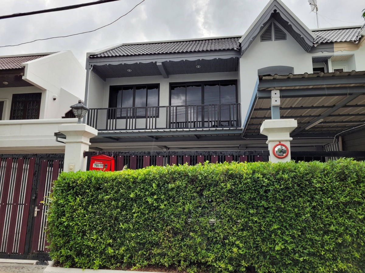 picture Townhouse for rent near MRT Huai Khwang, fully furnished, ready to move in - 3/18