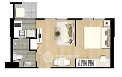 รูป คอนโด 1-ห้องนอน ที่ เดอะ เนสท์ สุขุมวิท 22 ใกล้ MRT ศูนย์การประชุมแห่งชาติสิริกิติ์ (ID 2393628) - รูปที่ 1/7