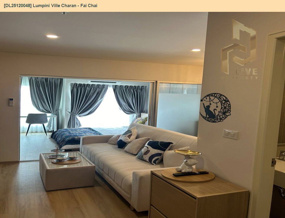 picture DL25120048 Condo for rent, Lumpini Ville Charan - Fai Chai near MRT จรัญ 13, ready to move in, call urgently 0638692663 LineID @162cjixi - 3/8