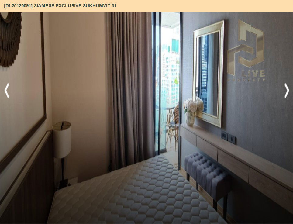 picture DL25120091 Condo for rent, Siamese Exclusive Sukhumvit 31 near BTS Phrom Phong, ready to move in, call urgently 0638692663 LineID @655ebbvc - 3/12