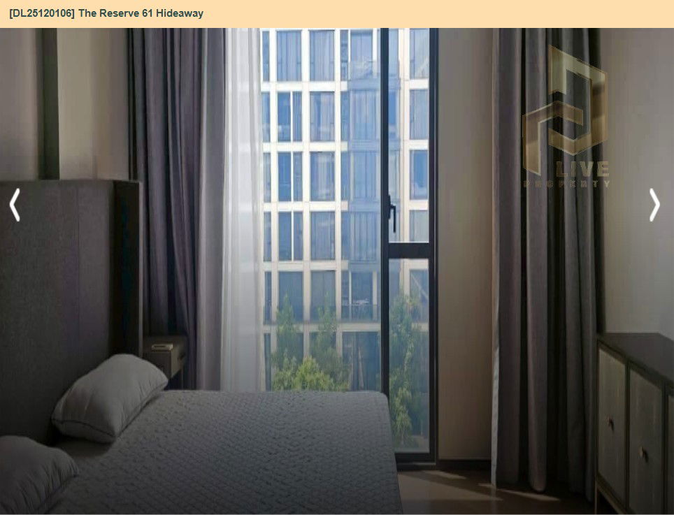 picture DL25120106 Condo for rent, The Reserve 61 Hideaway near BTS ทองหล่อ, ready to move in, call urgently 0638692663 LineID @162cjixi - 9/10