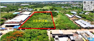 ที่ดิน สมุทรสาคร : ประหยัดเงินและเวลา กับที่ดิน 3 ไร่กว่า สร้างโกดังเก็บสินค้า ใช้รถเทรลเลอร์สบาย ใกล้ ถ.สายใยรัก - KK2115S