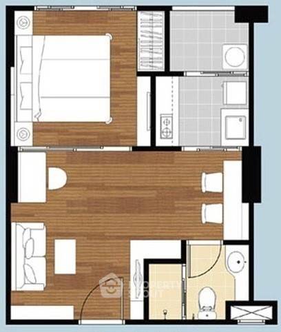 picture 1-BR Condo at Lumpini Place Rama 9–Ratchada near MRT Phra Ram 9 (ID 329112) - 3/8