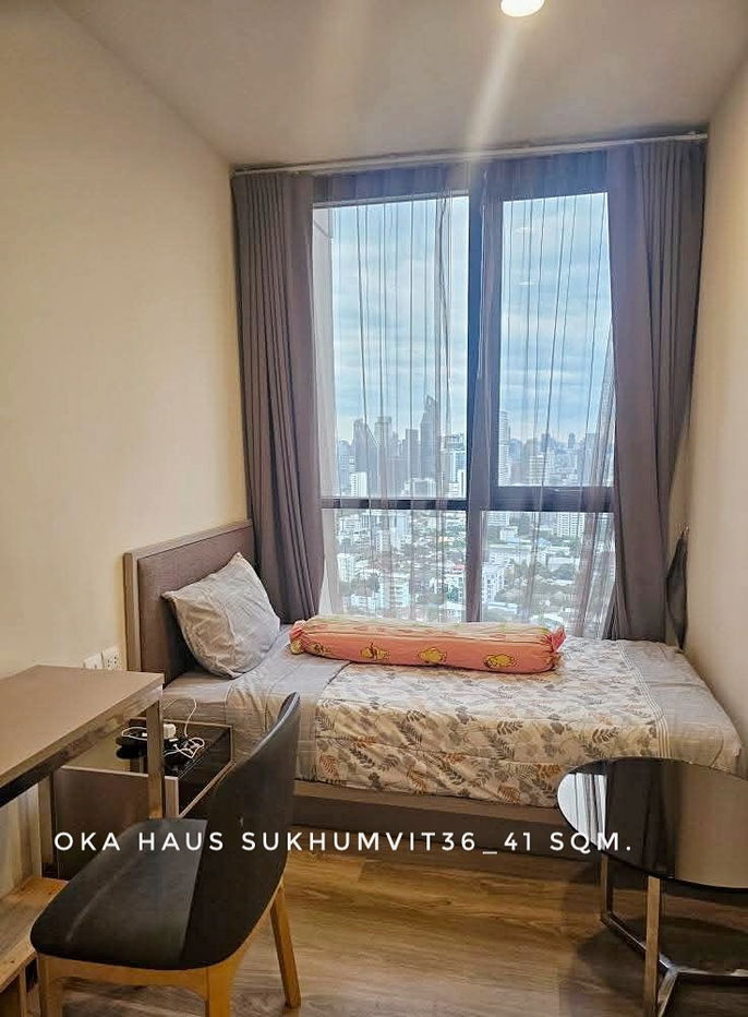 รูป 🎉Hot!! Condo​ For​ Rent 2 bedrooms at Oka​ Haus​ Sukhumvit36 opposite Vimut-Theptarin Hospital near Lotus's, BigC - รูปที่ 5/9