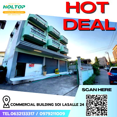 เช่าอาคารพาณิชย์ กรุงเทพมหานคร : #R7987  🎉 031268 ให้เช่าอาคารพาณิชย์ Soi Lasalle 24